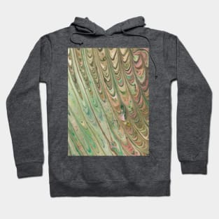 Marble feathers green Hoodie